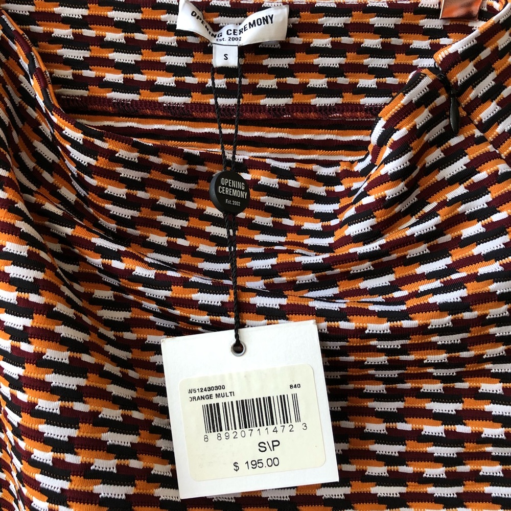 Opening Ceremony • orange bodycon skirt - Picture 3 of 4